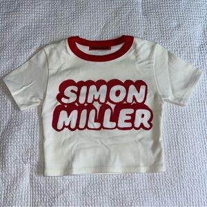 Simon Miller Cream and Red Logo T-Shirt